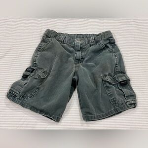 Gray Cargo Shorts Casual Cotton Knee-Length